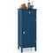 Freestanding Bathroom Floor Cabinet 1 Drawer 3-Tier Shelves MDF Blue 132 Lb